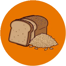 Pan y arroz integral