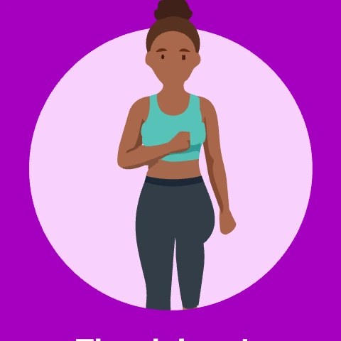 Ilustración de una mujer lista para calentar