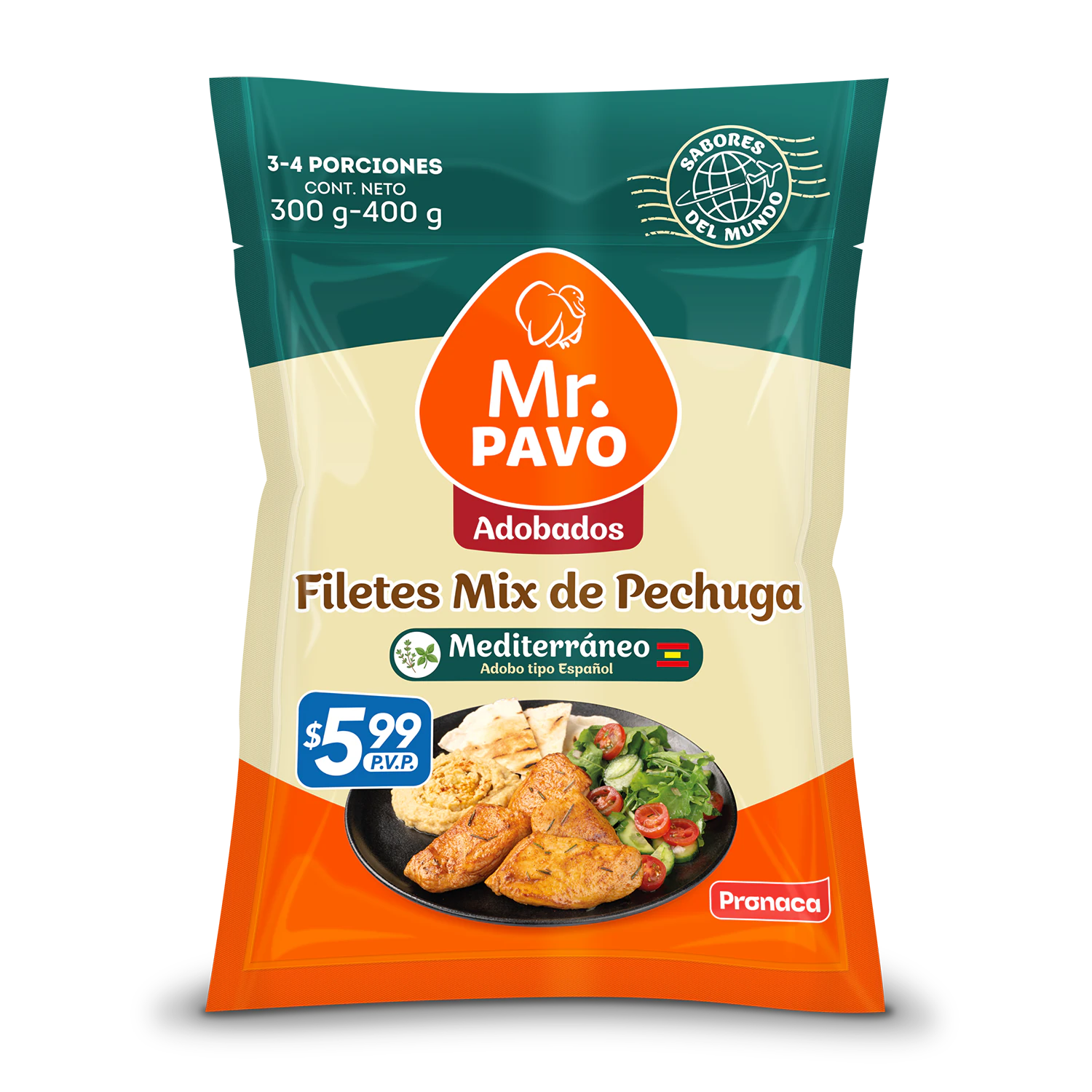 Filetes Mix de Pechuga Estilo Mediterraneo
