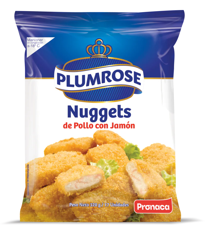 Nuggets de pollo con jamón