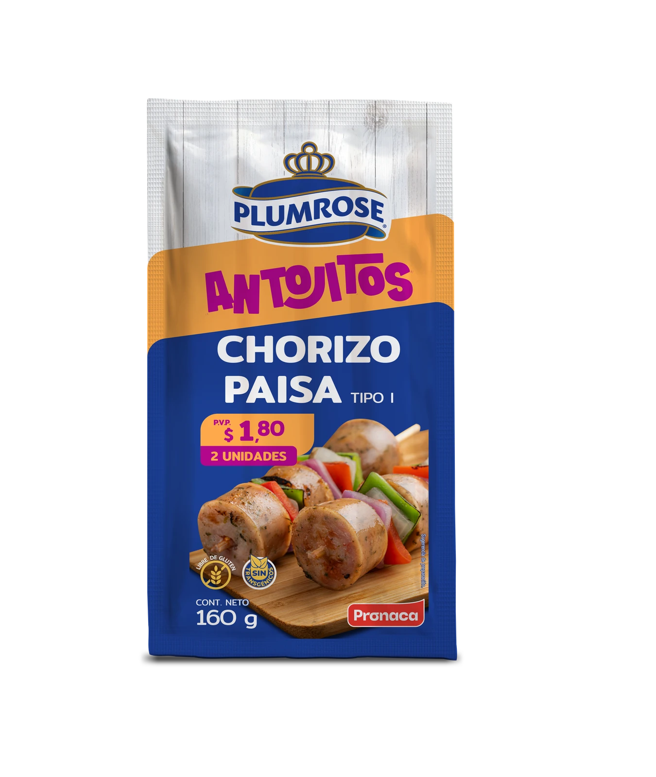 Antojitos chorizo paisa 160G